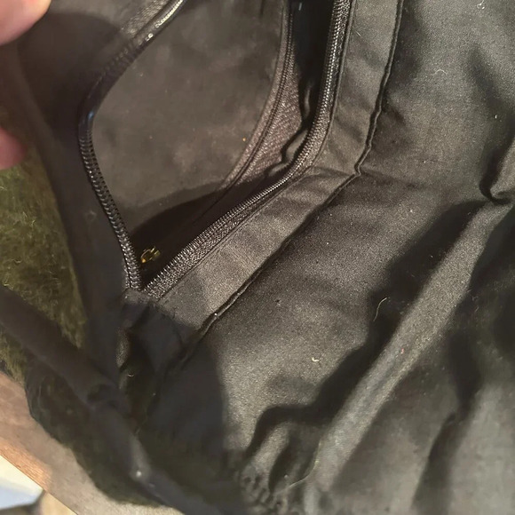 Wool Embroidered Crossbody Bag Purse Leaves Floral Felted Knit Green Boho Hippy‎ - Picture 5 of 5